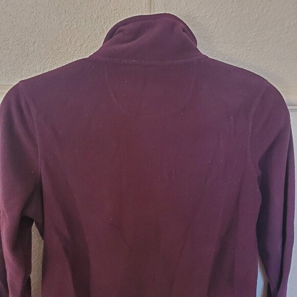 GAP fleece lined Sweater Jacket Purple warm full zip retro Women's Sz Small - Picture 9 of 15